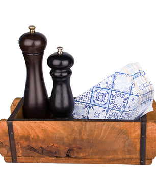 3x Ziegelform 32x14x9 cm - Ein-Kammer - Vintage Holzkiste mit Metallbeschlägen 5