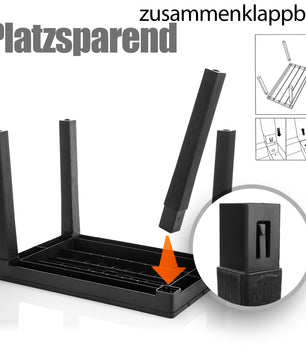 BigDean Garten Beistelltisch in Schwarz – wetterfester Campingtisch für In – und Outdoor geeignet – Kunststoff Esstisch Gartentisch Balkontisch – Made in Europa 5