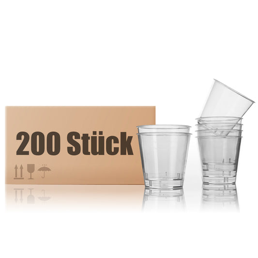 BigDean 200 Stück Schnapsgläser Plastik 3cl lebensmittelecht robust & wiederverwendbar - Shotgläser aus bruchsicherem Kunststoff image 2