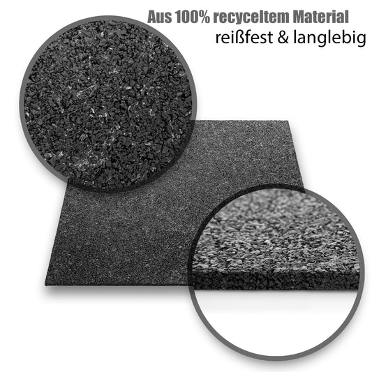 BigDean Antivibrationsmatte 60x60 cm – zuschneidbare Gummimatte – Dämmmatte 1cm Höhe 2