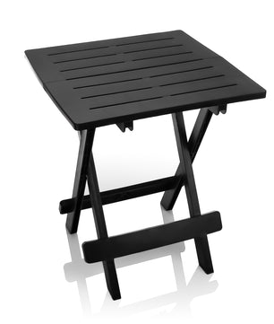 Klapptisch klein in Anthrazit aus Kunststoff LxBxH 45x43x50cm – wetterfester Campingtisch – Beistelltisch – Kleiner & Leichter Esstisch, Gartentisch und Balkontisch