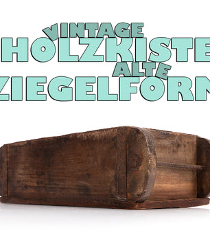 Ziegelform in Braun 32x14,5x9cm (LxBxH) – rustikale vintage Ordnungsbox mit Metallbeschlägen 2