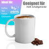 BigDean 12 Stück große Kaffeebecher weiß 300ml aus hochwertigem Porzellan - Kaffeetasse weiß  2