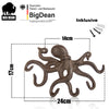 Oktopus Design Kleiderhaken Krake Schwarz Braun 25 x 17 cm (BxH) Vintage Jackenhalter Garder 5