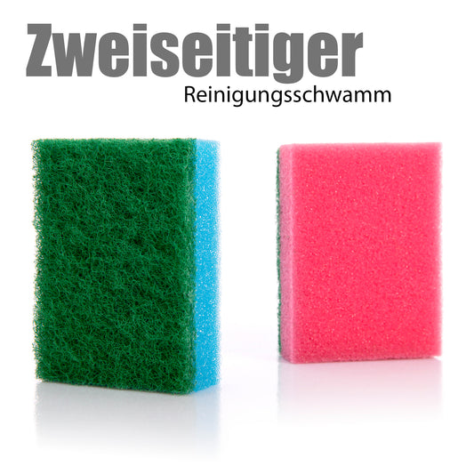 BigDean 100 Stück Schwämme Mehrfarbig für Küche & Haushalt– zweiseitigen Reinigungsschwamm – Topfschwamm, Spülschwamm, Putzschwamm wiederverwendbar – Made in Europa  2