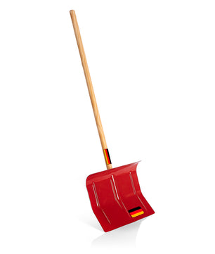Schneeschaufel für Kinder in Rot 25,5 x 90 cm (BxH) – Schneeräumer klein aus Metall