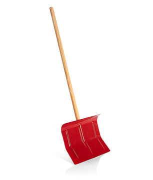 Schneeschaufel für Kinder in Rot 25,5 x 90 cm (BxH) – Schneeräumer klein aus Metall 6