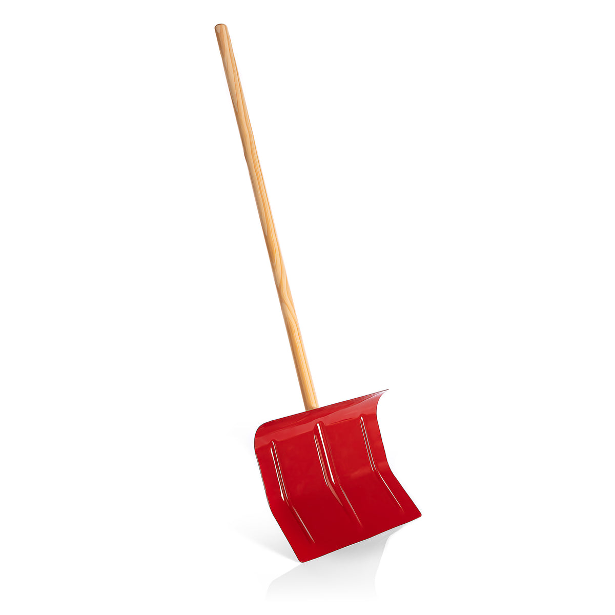 BigDean Schneeschaufel für Kinder in Rot 25,5 x 90 cm (BxH) – Schneeräumer klein aus Metall – sehr robuster Kinder Schneeschieber Schneeschippe – Made in Germany image 6