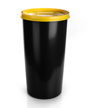 BigDean wetterfeste Universaltonne mit luftdicht verschließbarem Deckel in Gelb 60L 6