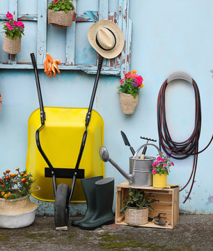 BigDean Gartenschlauchhalter aus Metall silber - robuster Schlauchhalter zur Wandmontage 2