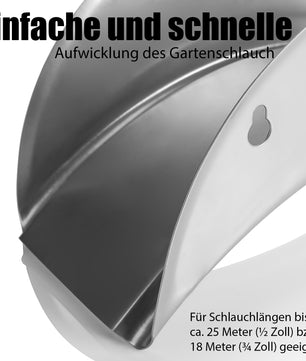 BigDean 3 Stück Gartenschlauchhalter aus Metall silber - robuster Schlauchhalter zur Wandmontage 5