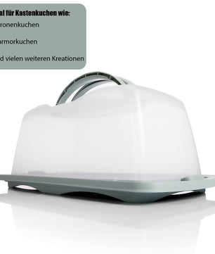 Kuchen Transportbox Rechteckig in Pastell Grün – mit Doppel Tragegriff 4