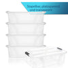 BigDean 3er Set Aufbewahrungsbox mit Deckel transparent - 21L + Clipverschluss - Stapelbox 4