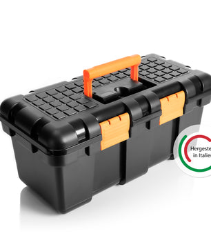 Werkzeugkoffer leer - aus Hart-Kunststoff - 50x25x23,5cm - Werkzeugkiste Toolbox groß Werkzeugkasten 6