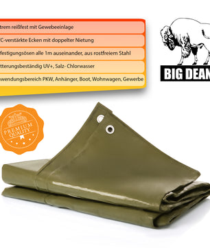 Abdeckplane 3x4m 90g/m² wasserdicht – reißfeste Gewebeplane Allzweckplane mit verstärkten Ösen 4