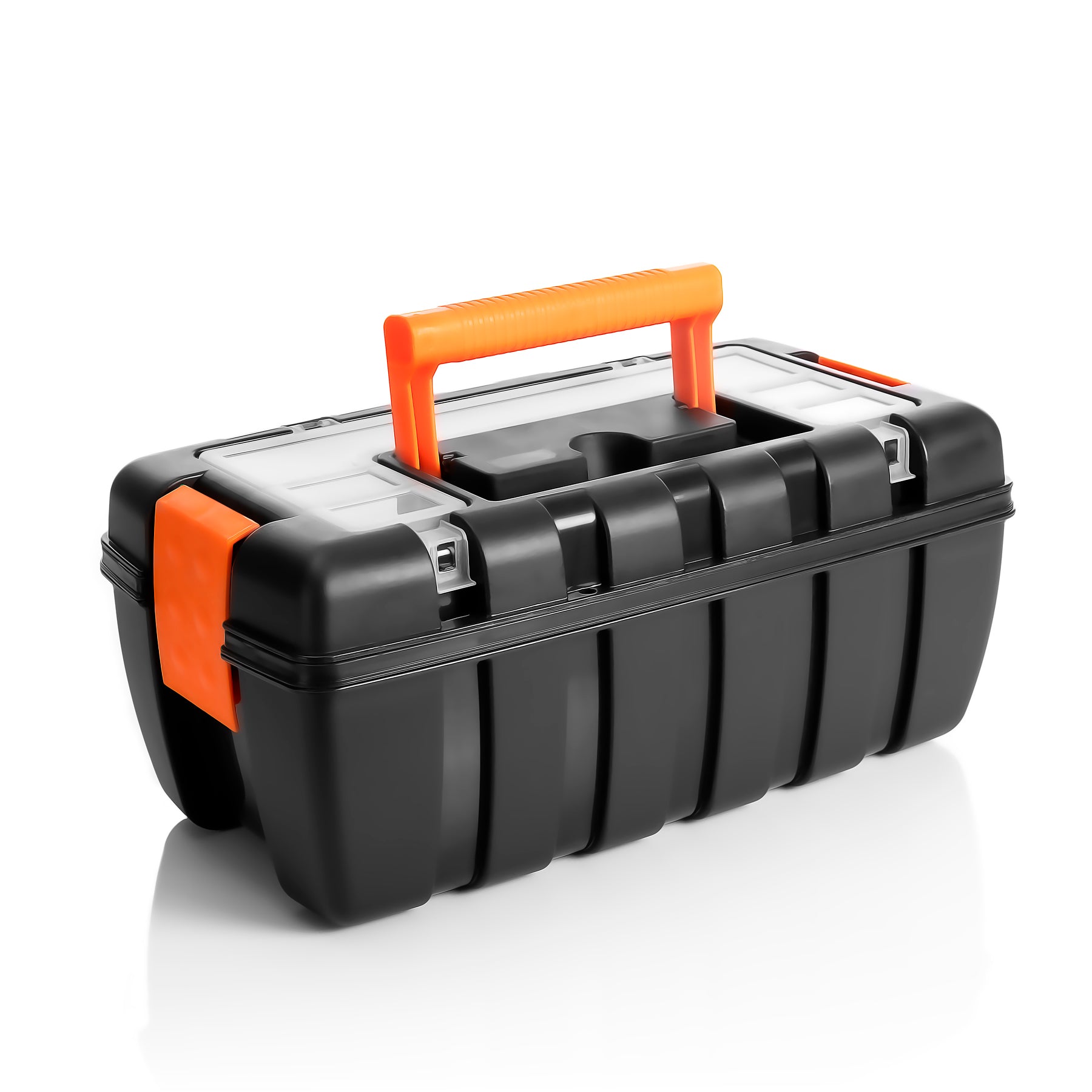 Werkzeugkoffer leer - aus Hart-Kunststoff - 37x20x16cm - Werkzeugkiste Toolbox Werkzeugkasten