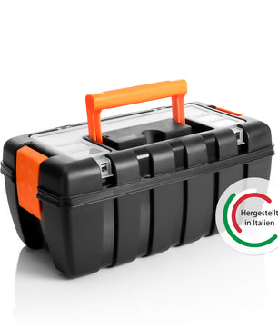 Werkzeugkoffer leer - aus Hart-Kunststoff - 37x20x16cm - Werkzeugkiste Toolbox Werkzeugkasten 6
