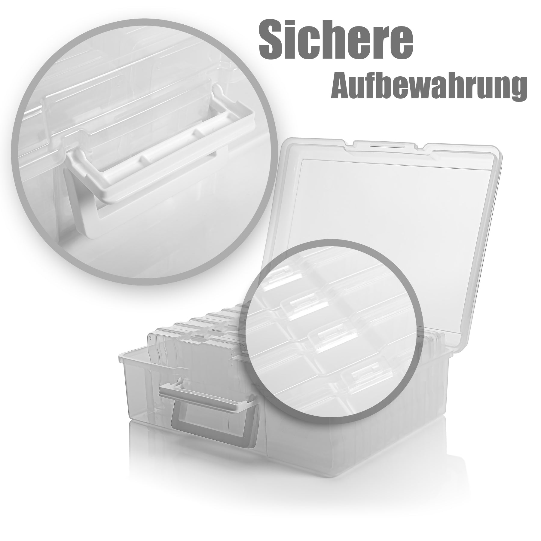 BigDean Fotoaufbewahrungsbox mit 16 Fächern – Foto Organizer für Bilder, Karten, Bürobedarf uvm 6