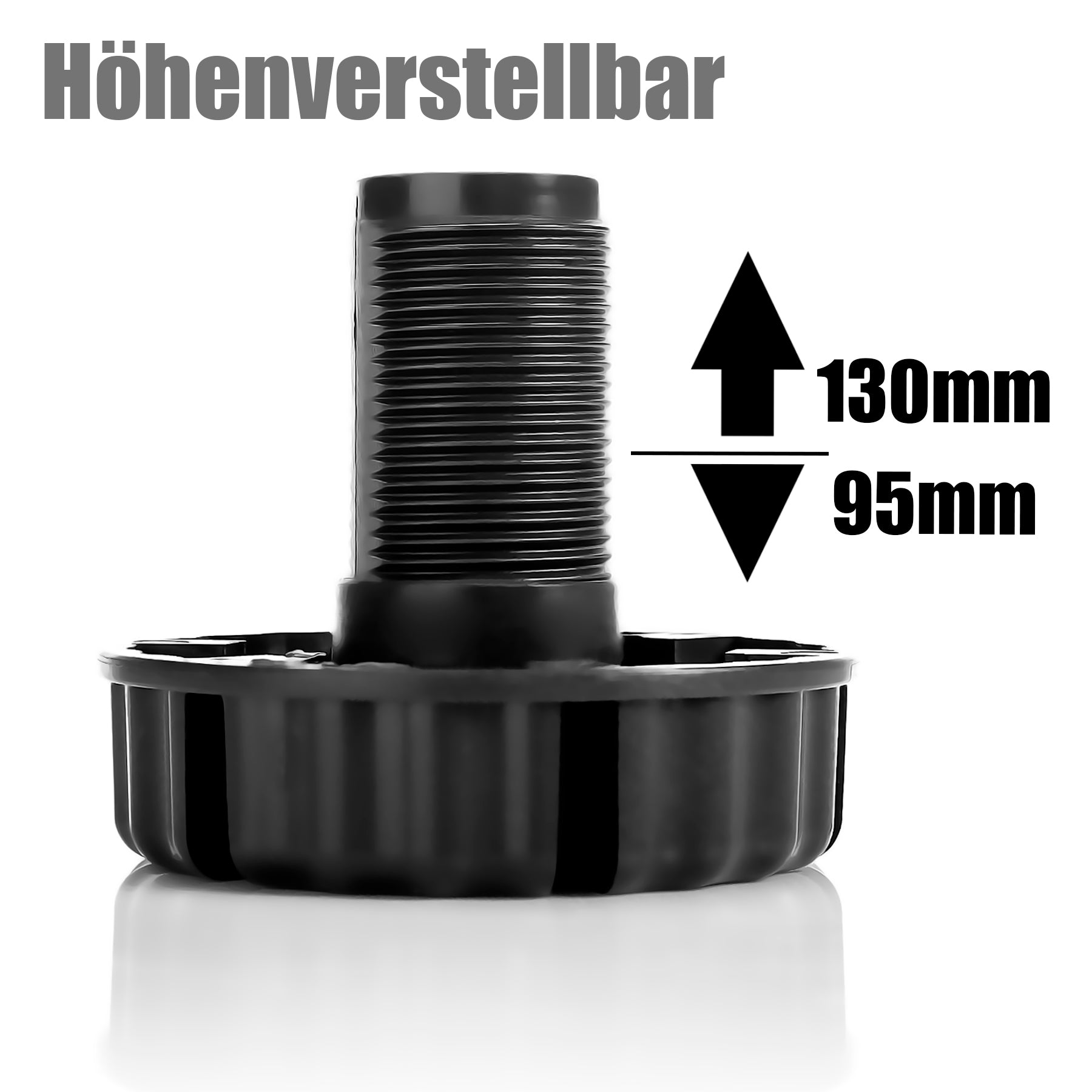 BigDean 20 Stück Möbelfüße 100mm höhenverstellbar + 5 Befestigungsclips - bis zu 500kg belastbar 5