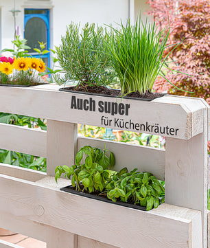 16 Stück Paletten Blumenkästen Einsatz in Anthrazit – Pflanzkasten zum Bepflanzen 4