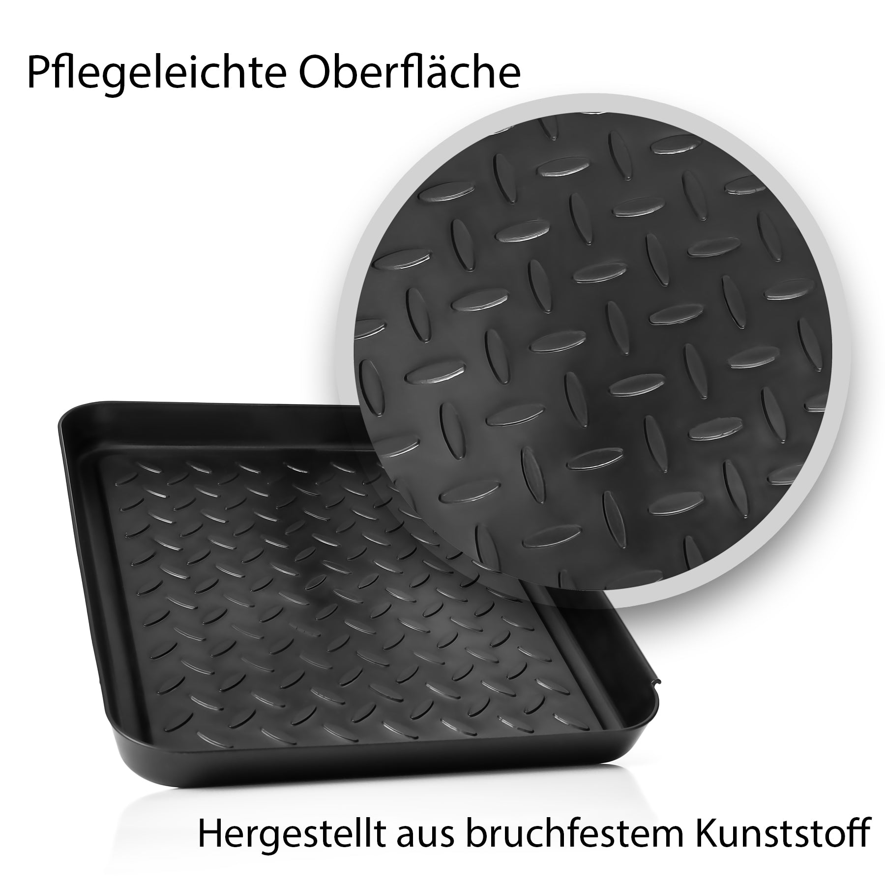 BigDean 3 Stück Schuhabtropfschale stapelbar in Anthrazit ideal als Schuh Organizer für zu Hause 5