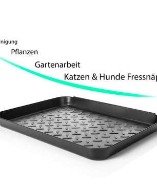 BigDean 3 Stück Schuhabtropfschale stapelbar in Anthrazit ideal als Schuh Organizer für zu Hause 6