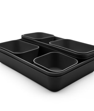 Schubladen Organizer mit 8 Fächern in Schwarz – individueller Organizer für Büro