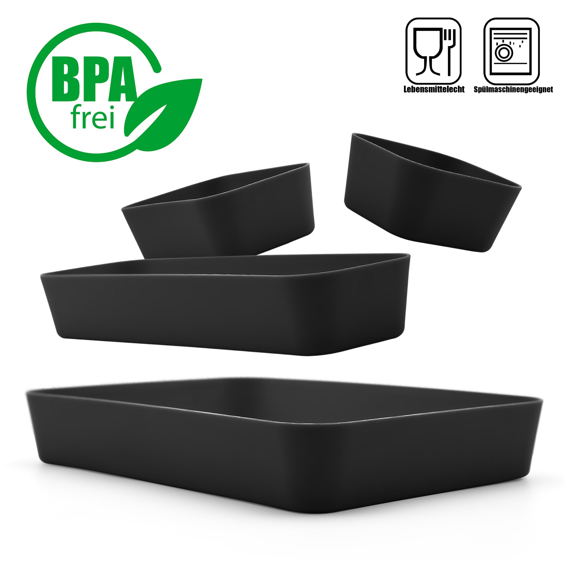 BigDean Schubladen Organizer mit 8 Fächern in Schwarz – individueller Organizer für Büro 4