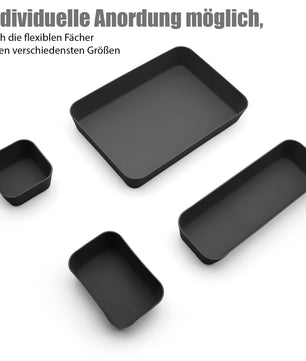 BigDean Schubladen Organizer mit 8 Fächern in Schwarz – individueller Organizer für Büro 5