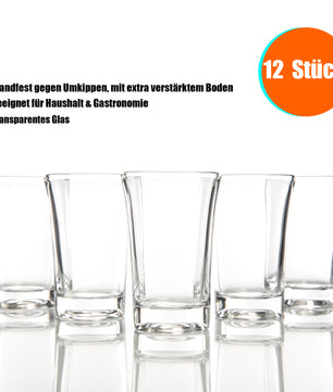 12 Stück Schnapsgläser 2cl spülmaschinengeeignet - robuste Shotgläser in Gastro Qualität 2