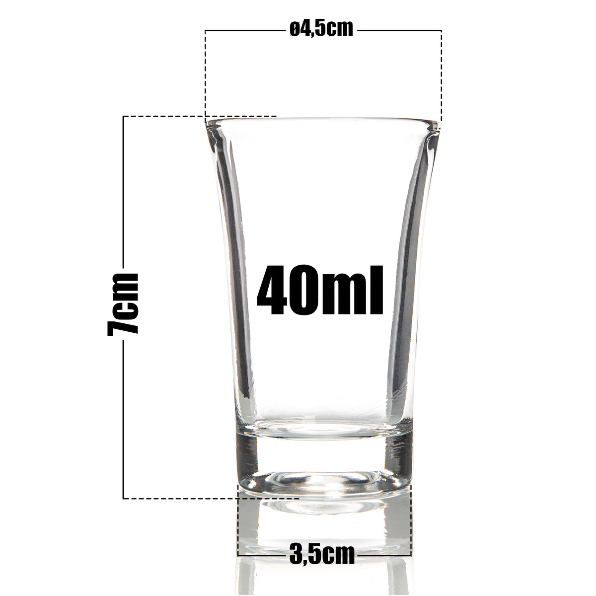 12 Stück Schnapsgläser 4cl aus Glas spülmaschinengeeignet - robuste Shotgläser in Gastro Qualität image 3