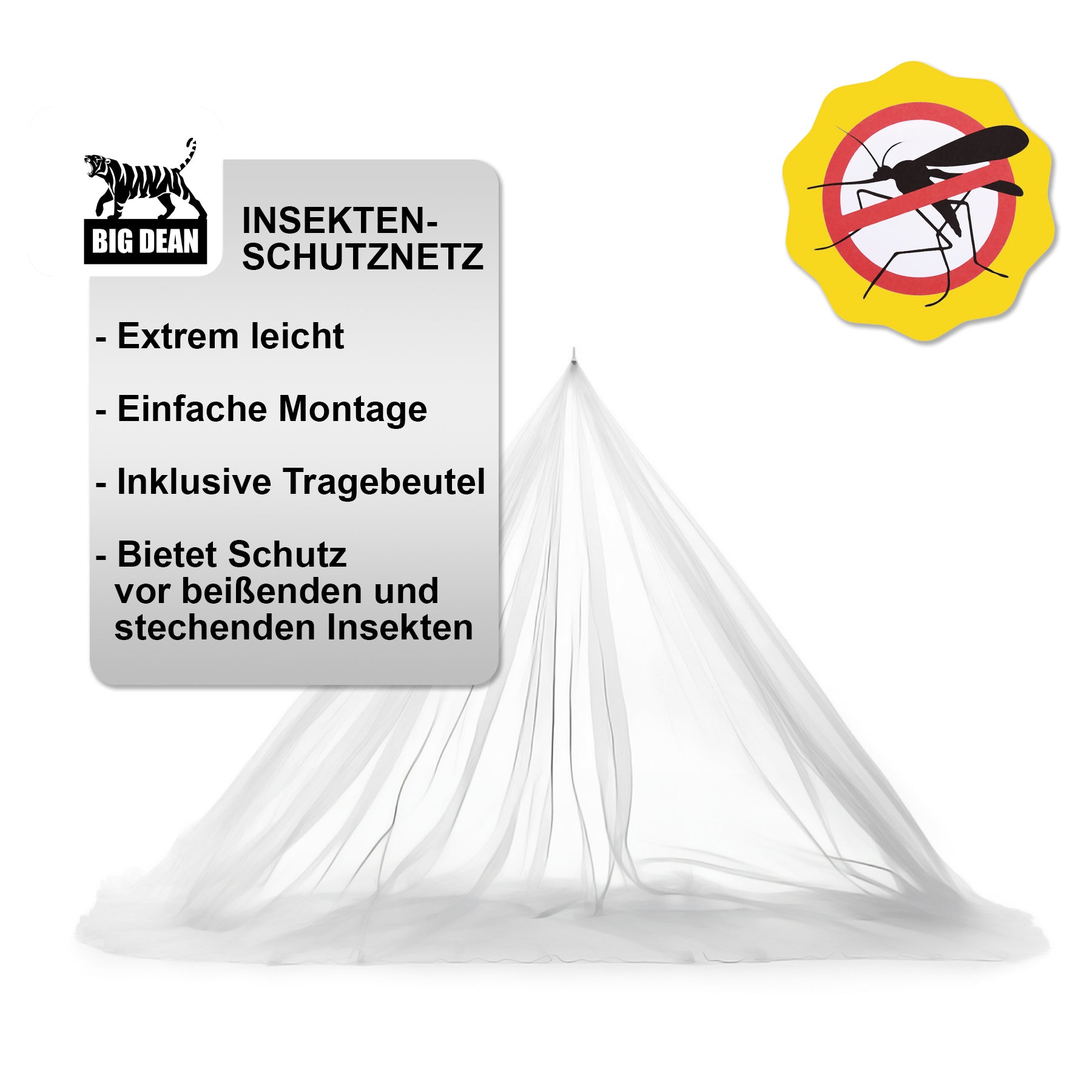 2 Stück Moskitonetz für unterwegs & zu Hause – effektiver Insektenschutz für Camping 4