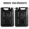 BigDean Benzinkanister 20L Schwarz im Totenkopf Design - Kraftstoffkanister für Benzin, Diesel 5