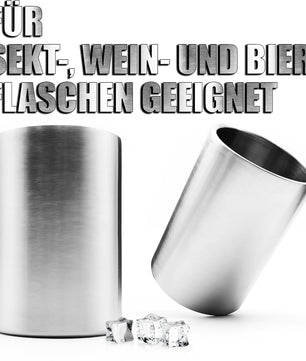 Weinkühler aus doppelwandigem Edelstahl – Flaschenkühler für Wein & Champagner – Sektkühler  5
