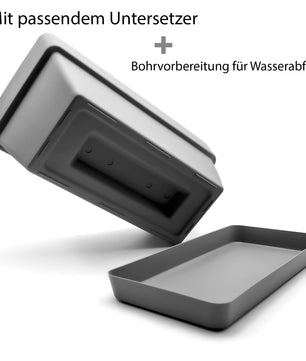 3 Stück Blumenkasten 40 cm aus bruchfestem Kunststoff in Anthrazit – Balkon Pflanzkasten 4