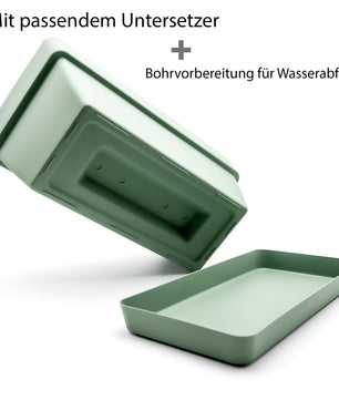 3 Stück Blumenkasten 40 cm aus bruchfestem Kunststoff in Olivgrün – Balkon Pflanzkasten 4