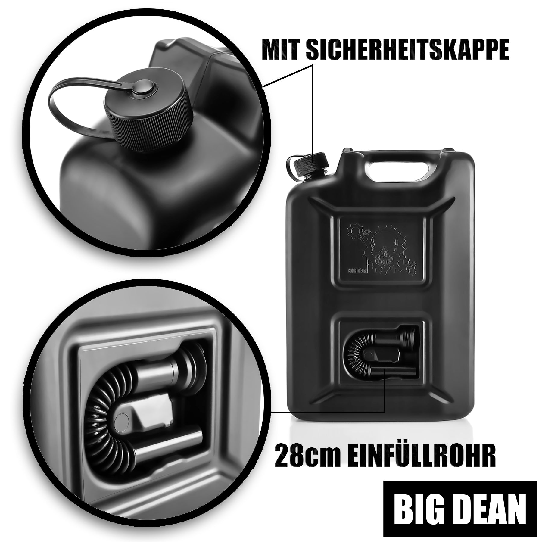 Kraftstoffkanister 20 L Black Edition - Benzinkanister Kraftstoff Kanister mit UN-Zulassung für Dies 6