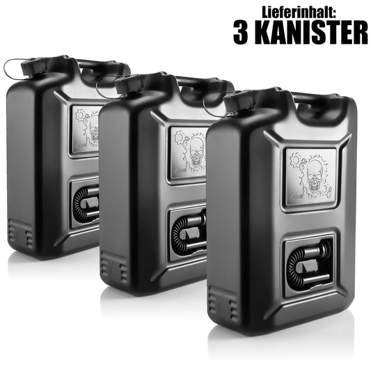 3x Kraftstoffkanister 20 L Black Edition - Benzinkanister Kraftstoff Kanister mit UN-Zulassung 2