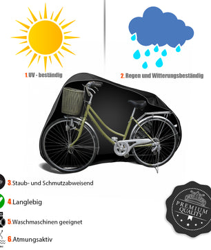 BigDean Fahrradabdeckung wetterfest & wasserdicht aus Polyester 210D Gewebe 4