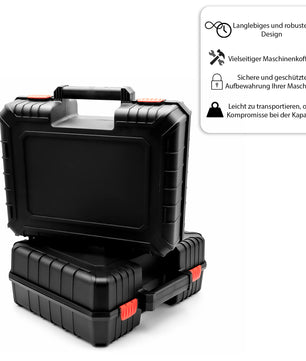 BigDean 2 Stück Maschinenkoffer leer aus bruchsicherem Kunststoff für sichere Werkzeugaufbewahrung 2