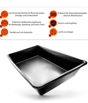 Wanne aus Kunststoff 60x40x12 cm multifunktional einsetzbar – ideal als Kotwanne, Pflanzwanne