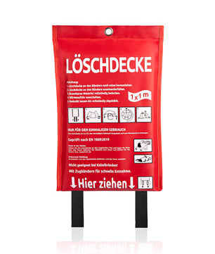 Löschdecke Küche für Fettbrand sofort einsetzbare XL Feuerlöschdecke DIN EN 1869:2001