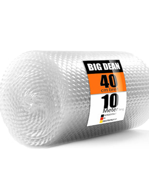 Premium Luftpolsterfolie Rolle 3-lagig 10m x 0,40m ideal als Verpackungsmaterial
