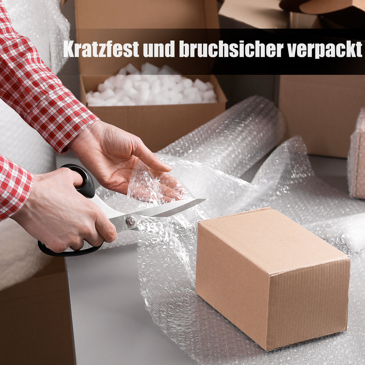 BigDean Premium Luftpolsterfolie Rolle 80 my 3-lagig 10m x 0,40m ideal als Verpackungsmaterial – extra starke & robuste Noppenfolie – Bubble Wrap Made in Germany image 5