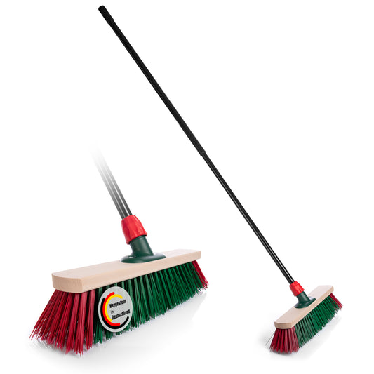 Straßenbesen mit Teleskopstiel 40 cm Breite PVC Borsten für effiziente Reinigung