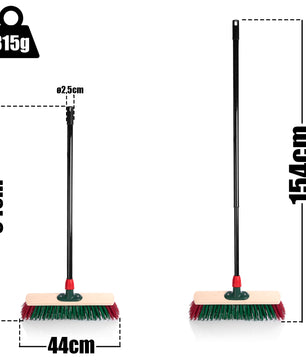 BigDean Straßenbesen mit Teleskopstiel 40 cm Breite PVC Borsten für effiziente Reinigung 3
