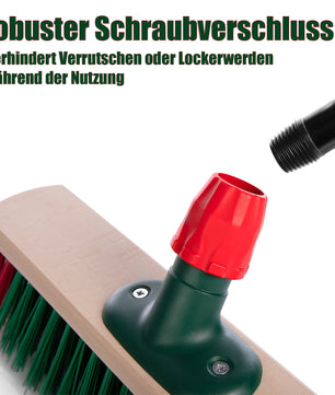 BigDean Straßenbesen mit Teleskopstiel 40 cm Breite PVC Borsten für effiziente Reinigung 5