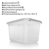 BigDean 3 Stück 15 L Aufbewahrungsbox mit Deckel transparent BPA- frei & lebensmittelecht 2