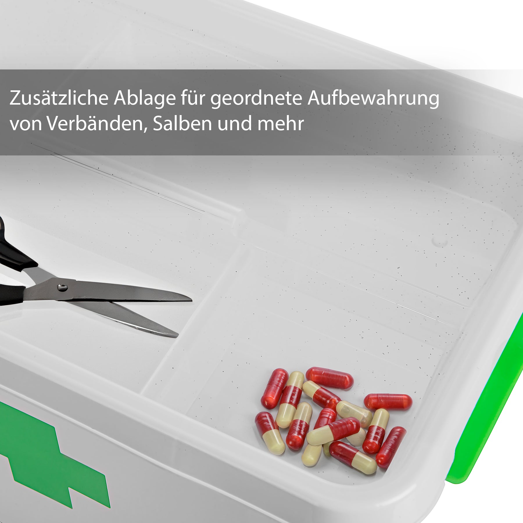 BigDean 2 Stück Medizinbox 6,5 L aus BPA-freiem & lebensmittelechtem Kunststoff – Medikamentenbox für Salben, Tabletten und Verbände – Koffer Organizer Made in Europe 6