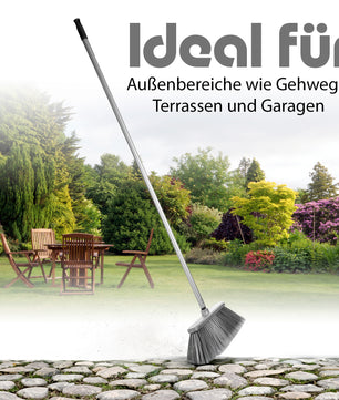 BigDean 2 Stück Straßenbesen mit Teleskopstiel 120 cm PVC Borsten für effiziente Reinigung 2